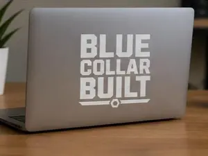 Blue Collar Built Vinyl Adhesive Decal