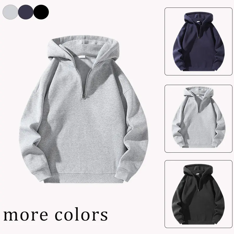 Men's Comfortable Well-Fitted Long-Sleeve Zip-Up Hoodie - Plain Minimalistic Chic Regular Fit Casual Hooded Menswear Top for Fall Everyday Wear, Sleeves-Centric Zip Up Styles, Zip Up Hoodies