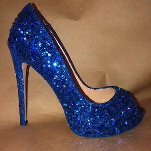 Something Blue Women's Sparkling flats and Heels - Perfect for Any Occasion - Footwear and Walking Shoes Fashion