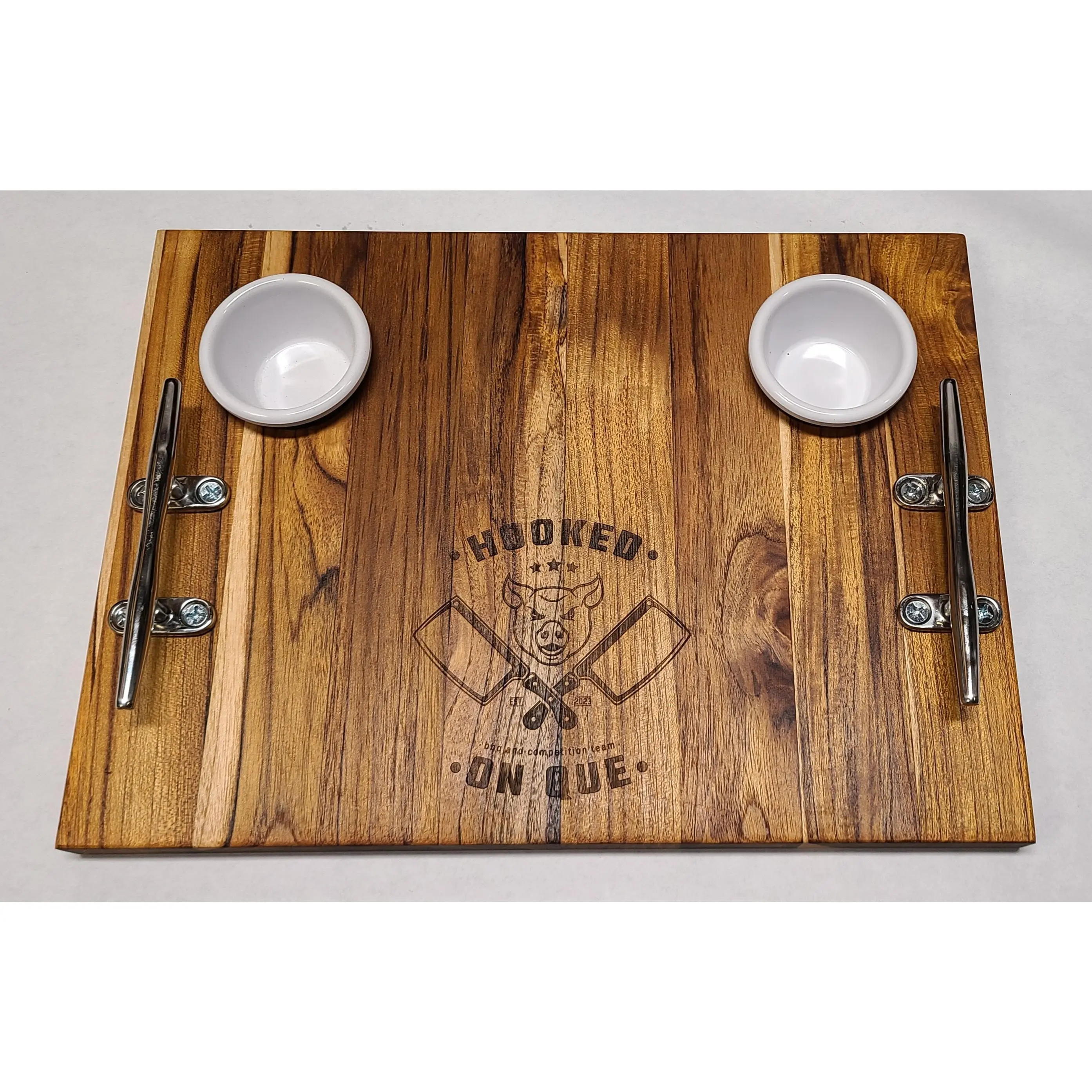 Customizable Charcuterie Board with Ramekin Holders