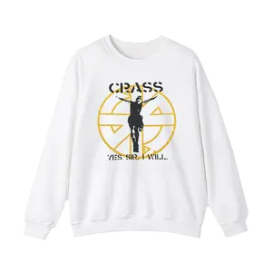 Crass Band Collection Gift For Fan White Vintage Men's Sweatshirt T-Shirt, Unisex Cotton Fabric, Gift For Fan