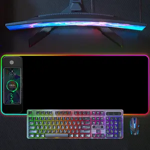 XXL Gaming Mouse Pad with MagneticWireless Charging,RGB Black Mousepad DeskMat with 15W Fast Charger,Waterproof LaptopWriting for Office, Home, GamingDesktopAccessory(A perfect gift for Valentine's Day)