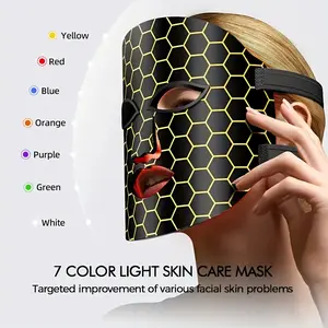 Chromotherapy Facial Beauty Device Face Care Mask Home Use Rechargeable Remote Control Eye Protection Skin Rejuvenation Suitable For All Skin Types