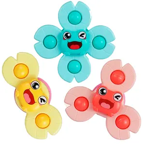 Baby Suction Toy Rotating Gyroscope, Unisex Chewable Spinning Top, Baby Chair Table Toy, Early Education, Bath Time Fun, Stress Relief