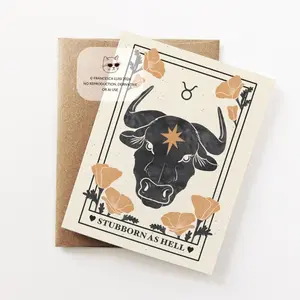 Taurus Birthday Card, Tarot Card, Witchy April Zodiac Sign, Astrology Gift, May Birthday, Horoscope Gift For Her, Best Friend, Wife, Women