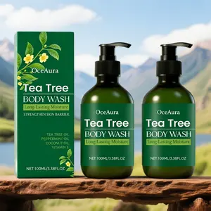 100ml Tea Tree Soothing Body Wash - Rich Foam for Deep Daily Cleansing, Hydrates & Moisturizes Skin for Refreshing Feel, Gentle Formula for All Skin Types, Must-Have for Shower Routine