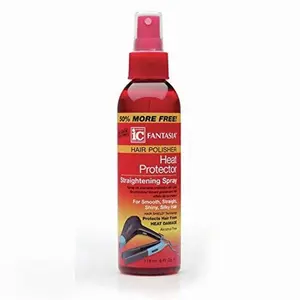 Fantasia Heat Protector Straightening Spray - 6 fl oz Thermo Protective Mousse & Gel Formula for Heat Damage Protection, Haircare Routine Integration