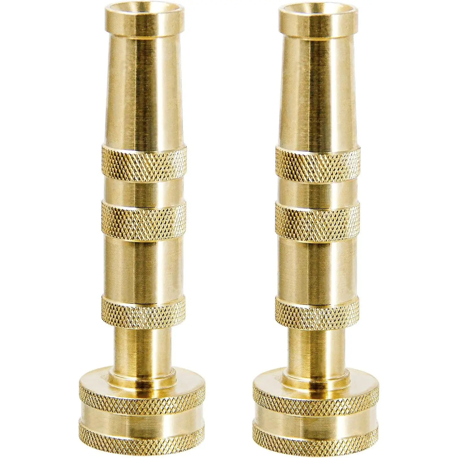 Heavy-Duty Brass Adjustable Twist Hose Nozzle, 2 Pack, TWIS3432