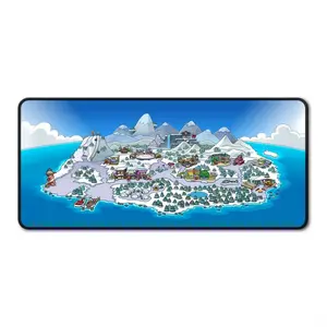 [Sale off up to 65%][Free Ship] Extra Large Nostalgic Video Game Mousepad - Penguin Iceberg Desk Pad Design, Anti-Slip Rubber Base, Large Size Gaming Pad, Nostalgic Flash Game