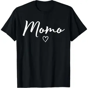 Momo Gifts For Women Grandma Heart Mother's Day Momo T-Shirt,Made in USA
