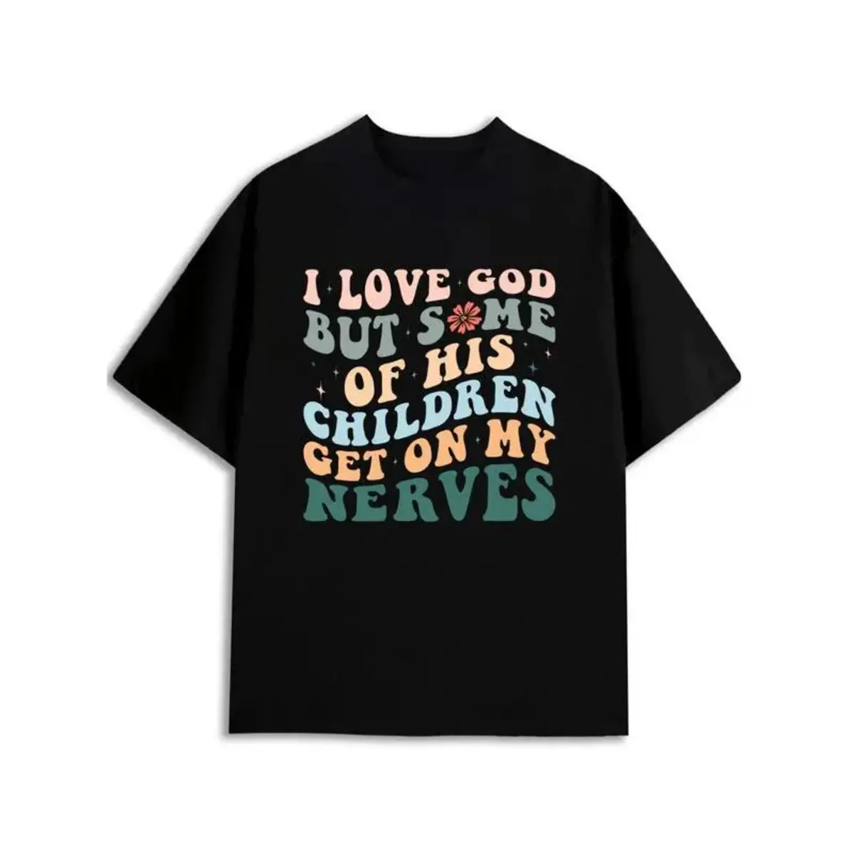 Men's "God's Children" Graphic T-Shirt, Soft Short Sleeve Basic Streetwear Tee, Christian Faith Casual Wear, Shortsleeve, Menswear, Top, Slogan T-Shirts