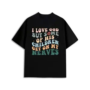 God's Children T-Shirt for men Christianity  tshirt black Breathable fabric, round neck, short sleeves Weekend casual wear christian believers church costumes