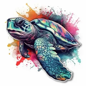 Turtle Vinyl Decal Sticker for Car, Laptop, Tumbler and More. # 005977