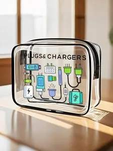 High-Quality PVC Travel Storage Bag, Zipper Closure, Lightweight Anti-Fading Makeup Wash Bag, Tsa Certified Portable Cosmetic Bag, Travel Cosmetic Bags