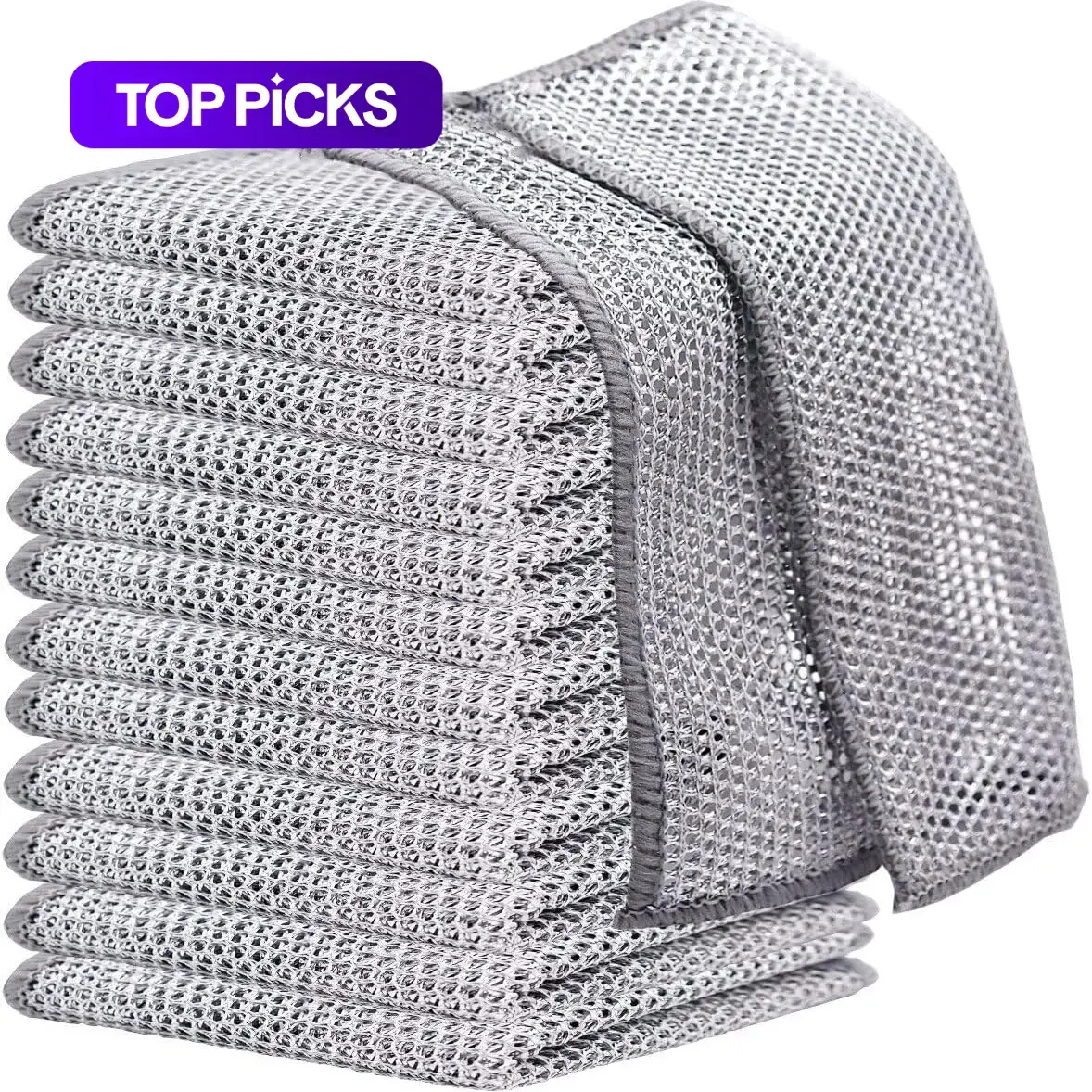 2026 New Multipurpose Wire Dishwashing Rags, Premium Scrubbing Non-Scratch Dishcloth, Wet and Dry Use, Ideal for Dishes, Kitchen Cleaning Cloths, Non Scratch Dishcloths, Durable Cleaning Supplies, Metallic Dish Cloths, Steel Wire Dishcloth