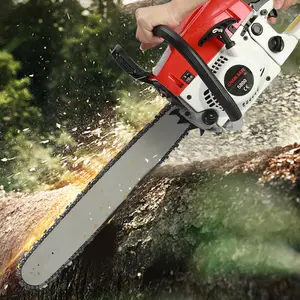 Solhis 20 Inch 2.4kw/3.2hp 58cc 2-stroke powerful 1 Set Gas Chain Saw High Power tools Multifunction Rust Resistant Wood Chainsaw for Wood Cutting Husbandary