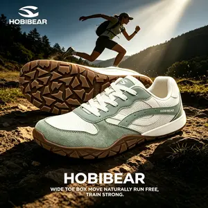 HOBIBEAR wide-toe unisex sneakers, barefoot shoes, Women Fashion Sneaker Lightweight Lace-Up Sport Shoe, Affordable Casual Trendy Minimalist Daily Wear Footwear, Comfort Daily Wear Shoes for Long Walk Summer Outdoor Autumn Women Zapatos Minimalistas