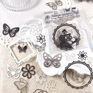 Vintage Butterfly Cutout Paper Pack, 23 Sheets for DIY Crafts & Scrapbooking, Retro Decorative Material for Magazines & Journals, Scrapbook Materials