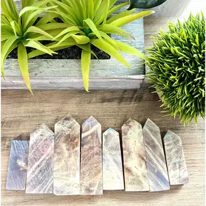 Wholesale Lot 2 lbs Natural Moonstone Obelisk Tower Point Crystal Healing Energy