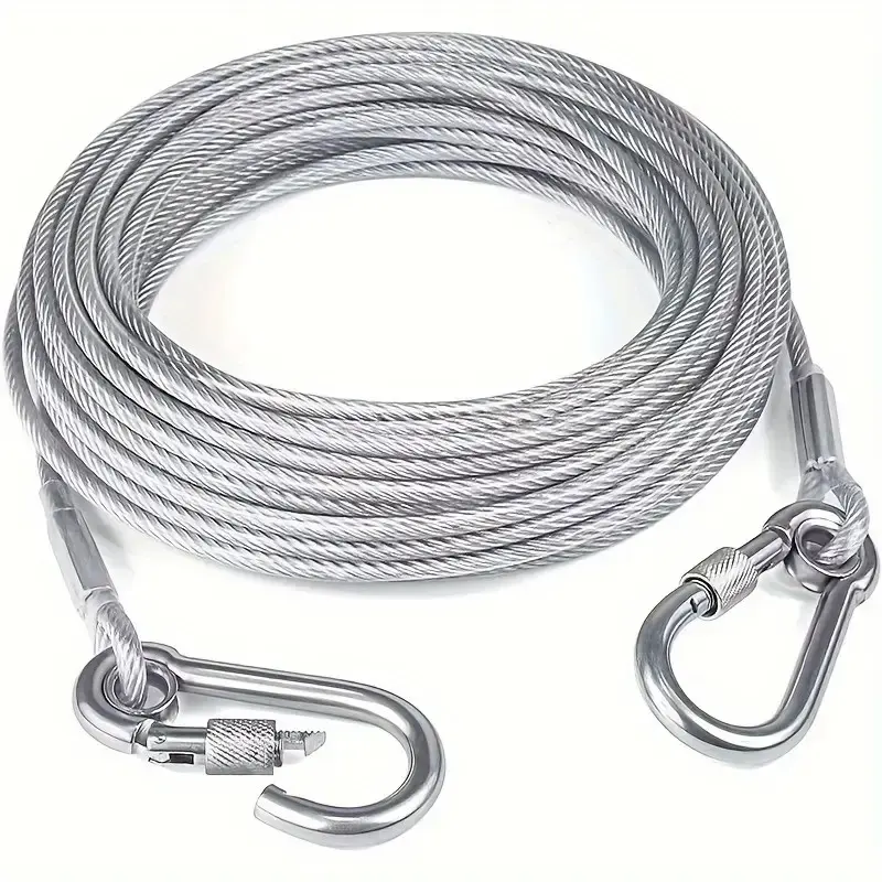 Stainless Steel Dog Chain with Reflective and Rust-Resistant Features, Suitable for Medium to Large Dogs, Available in 118.11 and 181.1 Inches