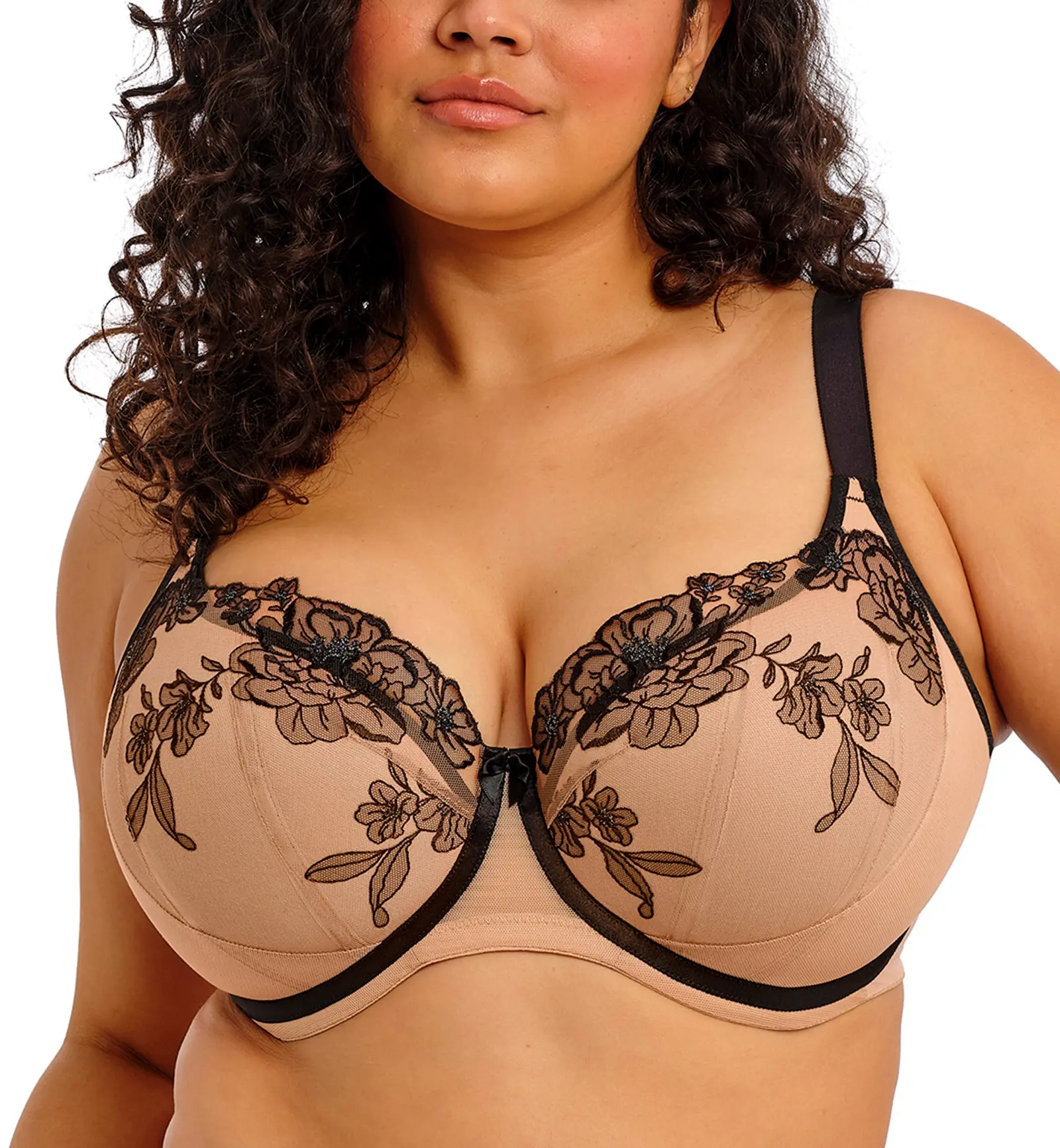 Elomi Teagan Padded Half Cup Underwire Bra (302615) - Cafe Au Lait
