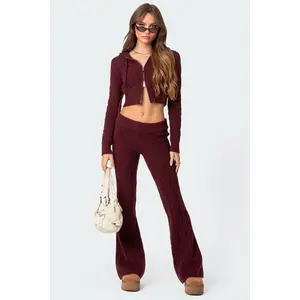 Ray Cable Knit Flared Pants Ray Cable Knit Flared Pants