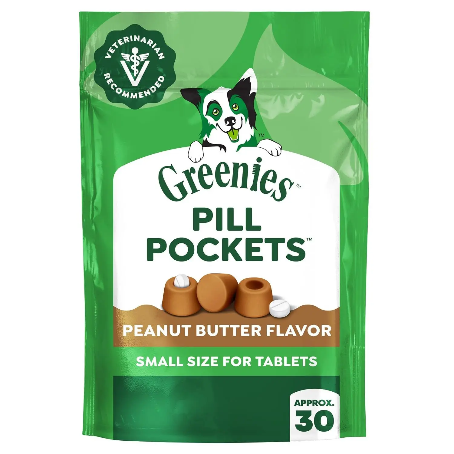 Greenies Pill Pockets for Dogs Small Size, Tablet Pill Treats for Dogs, Chicken Flavor, 3.2 oz. Pouch