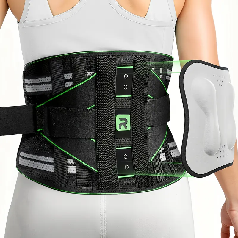 Back Braces for Lower Back Pain Relief with 6 Stays, Breathable Back Support Belt, Anti-skid lumbar support belt with 16-hole Mesh for sciatica Waist Trainer with Lumbar Support Adjustable Gait BeltCompression Heavy-Duty SI Joint Stabilizing Belt