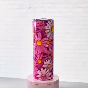20 oz Floral Insulated Water Bottle, Reusable Vacuum Thermos for Daily Use