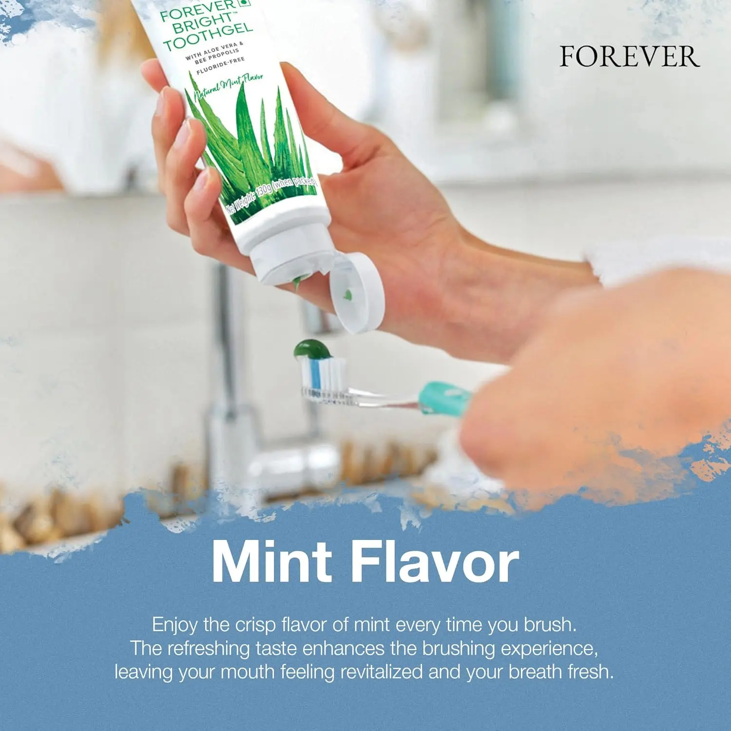 Multi Pack Merchant  - Forever Living Forever Bright Toothgel Fluoride-Free Aloe Vera Gel with Bee Propolis Peppermint-Spearmint Flavor 4.6 oz - Gluten-Free Oral Care