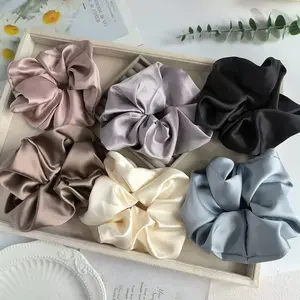 TikTok-Favorite Satin Scrunchies – Elegant, Stretchy & Hair-Safe Hair Accessories for Women (6-Pack Surprise Colors)