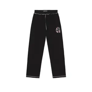 Anti Social Social Club Contrast Stitch Sweats in Black