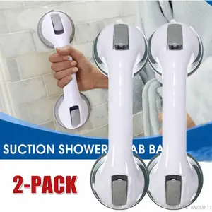 2-Pack Suction Cup Grab Bars - No Drill Shower & Tub Handrails, Anti-Slip Bathroom Safety Handle for Elderly, Kids, ToiletXXALUE BAZAAR11
