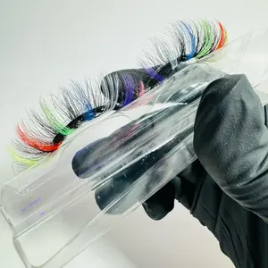 Pride Strip Lashes - 25mm Rainbow Lashes Makeup