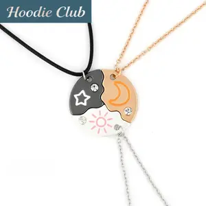 2026 Sun Moon Star Magnetic Necklace Set for 3, Puzzle Design BFF Jewelry for Best Friends & Sisters, Rhinestone Accent Friendship Gift with Magnetic Clasp, Ideal for Birthdays, Anniversaries & Valentine's Day party Rechargeable LED Drawing Message Board