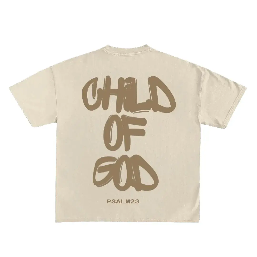 Child Of God Print Short Sleeve T-Shirt, god apparel, christian clothing Cotton Menswear