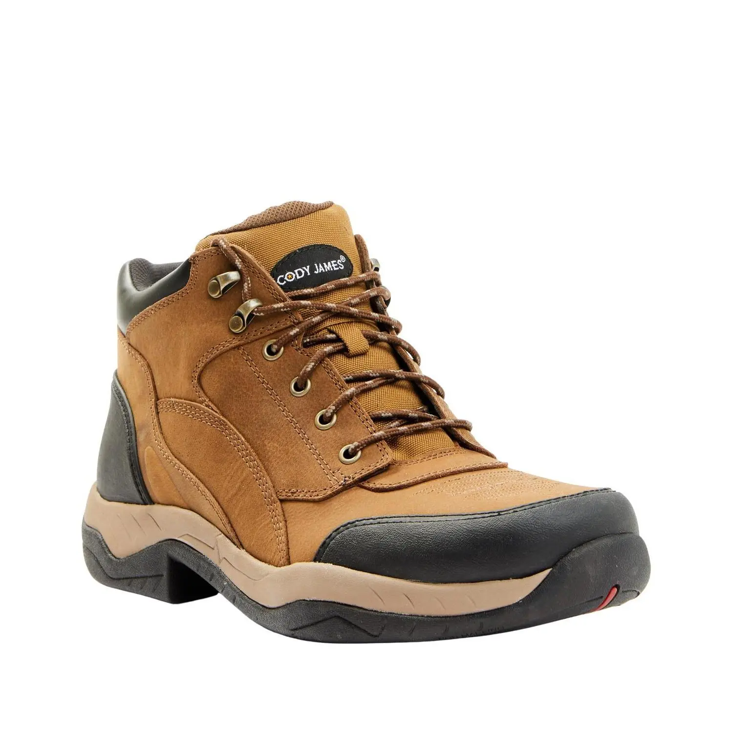 Cody James Men's Endurance Soft Song Shin Buff Lace-Up Work Boot Round Toe - Bcj00r0w58