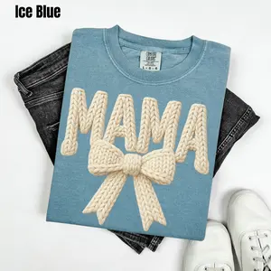 Ivory Mama Fake Crochet Comfort Colors T-Shirt 'SBSNLB'