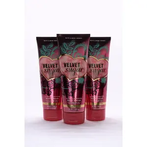 VELVET SUGAR Bath & Body Works Body Cream 3-Pack – 8 oz Each