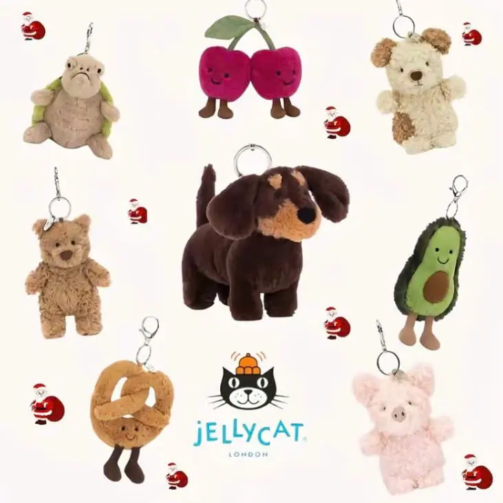 Jellycat Mini Plush Bag Charm – Kawaii Plush Accessory, Cute Gift for Her, Friends & Plush Collectors