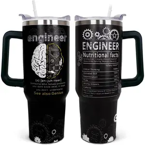 Engineer Gifts, Gifts For Engineers, Aerospace Mechanical Engineering Gifts, Engineer Gifts for Men, Gifts For Engineering students, 40 oz Tumbler with Handle and Straw, black yellow Coffee Drinkware Flasks Insulated Mug Stainless