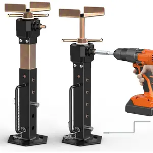 Slide Out Jacks 2 PCS 13"-26" RV Slide Out Stabilizer Jacks(Adjust),Travel Stabilizer Jacks Stand, Supports Up to 5,000 lbs,Aluminum Gear Box