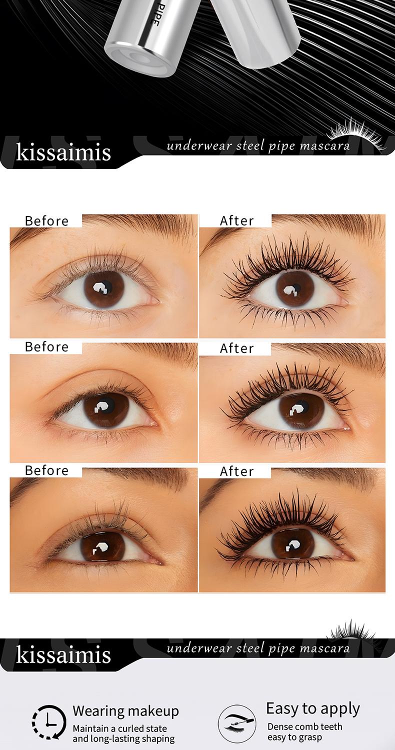 2-Pack Viral Mascara – Get Long, Full, Curled Lashes in Seconds, Waterproof & Smudge-Proof | Effortless Everyday Quick Makeup