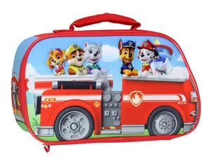 Paw Patrol Lunch Box Skye Chase Marshall Fire Engine Truck Kids Insulated Lunch Bag Lunch Tote 11"