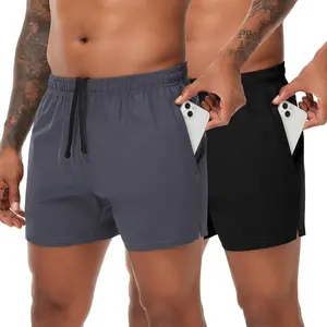 2 Pack Men's Athletic Shorts 5/7 Inch Inseam, Mens Workout Shorts Lightweight Quick Dry Gym Running Shorts for Men