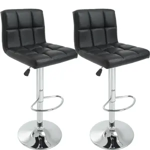 Elegant Counter Height Bar Stools Set, Leather, Swivel Bar Stools for Kitchen Chair