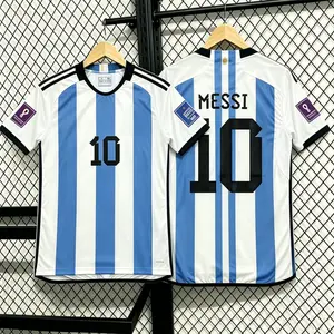 2022 Argentina No.10 Messi  Short-Sleeve Football Jersey Fashion