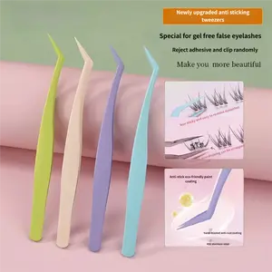 High - precision Glue - free Eyelash Tweezers! Dolphin & Golden Feather Clips, Ideal for Beginner MUA! Cosmetic