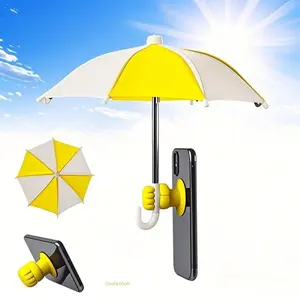 2026 New Creative Motorcycle Umbrella with Fist-Shaped Suction Mount, Mini Dual-Use Rain & Sun Umbrella, Rainproof UV Protective