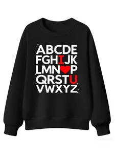 ️Valentines Day Sweatshirt for Women I️ Love U Stylish Valentine Hoodie Pullover Blouse Cozy Valentine's Day Shirts Perfect Gift